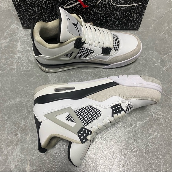 Air Jordan Men’s White and Black Sneakers - Picture 4 of 7